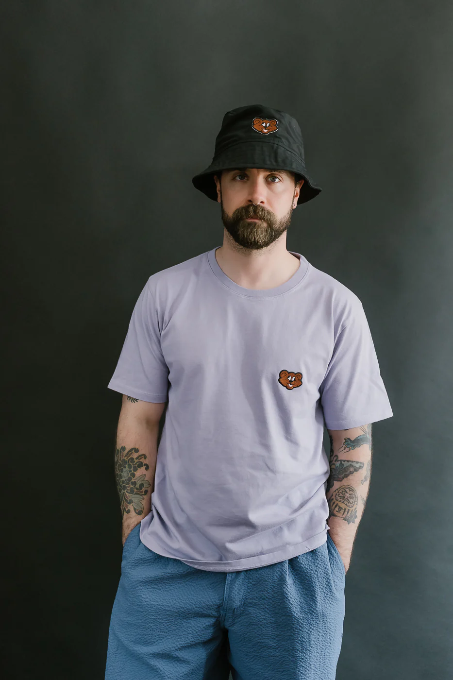 Shaggy Bear T-Shirt - Violet Dreams - Image 15