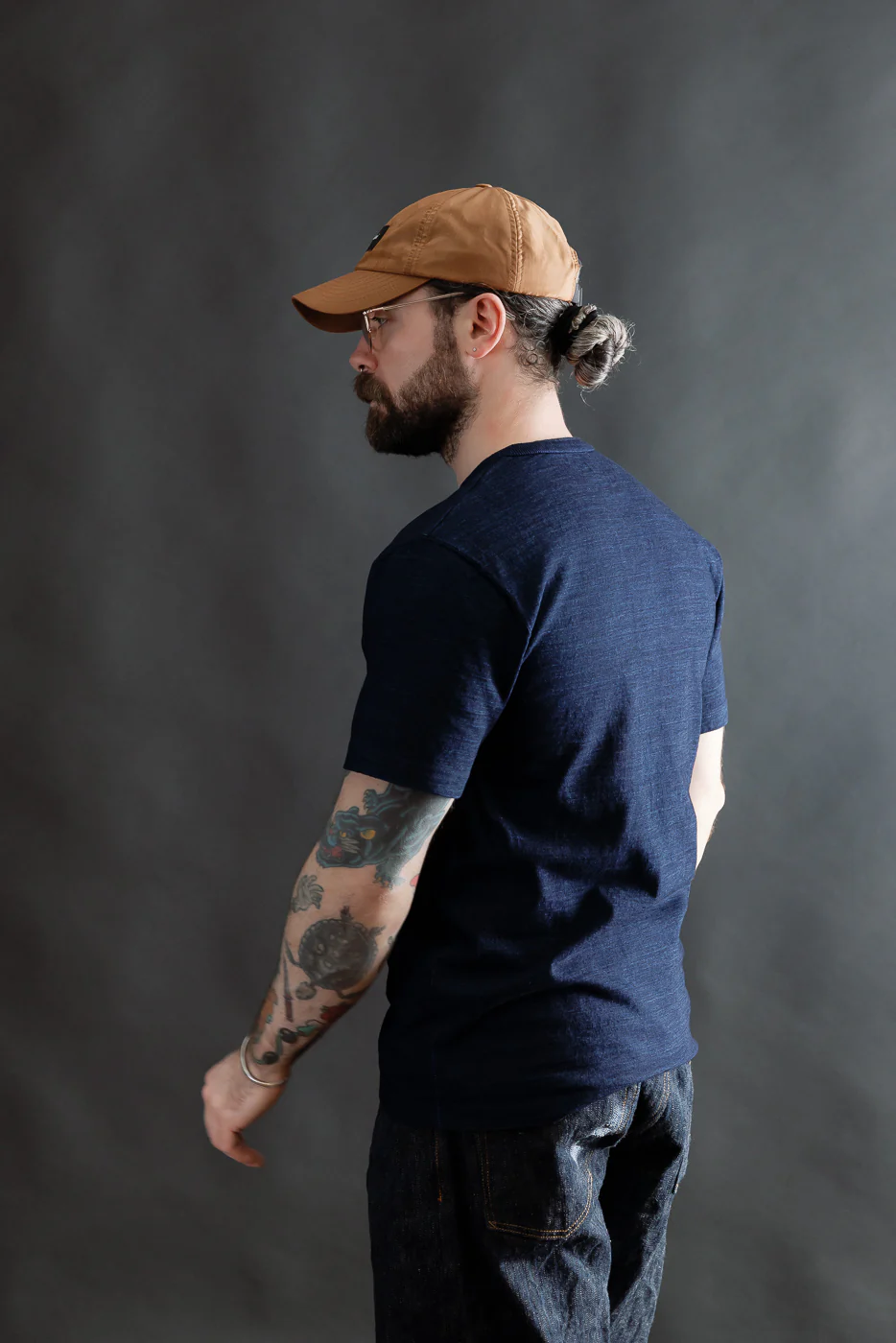 Shinkai Heavy Henley T-Shirt - Indigo - Image 11