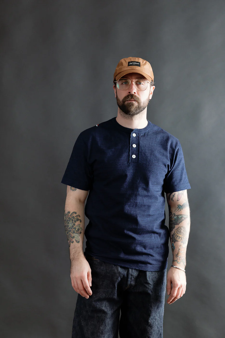 Shinkai Heavy Henley T-Shirt - Indigo - Image 15