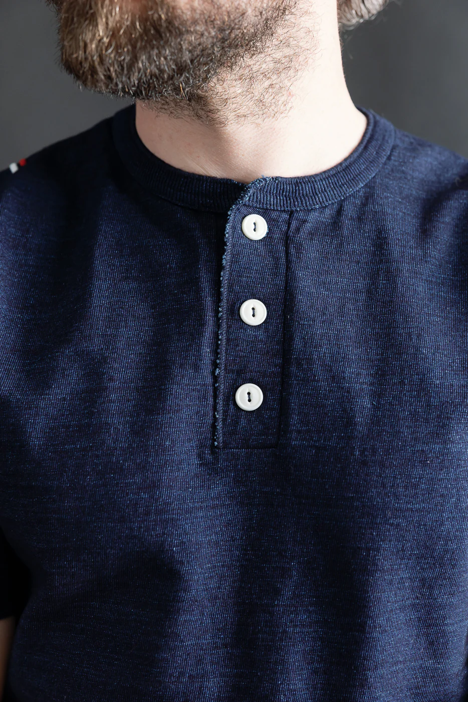 Shinkai Heavy Henley T-Shirt - Indigo - Image 16