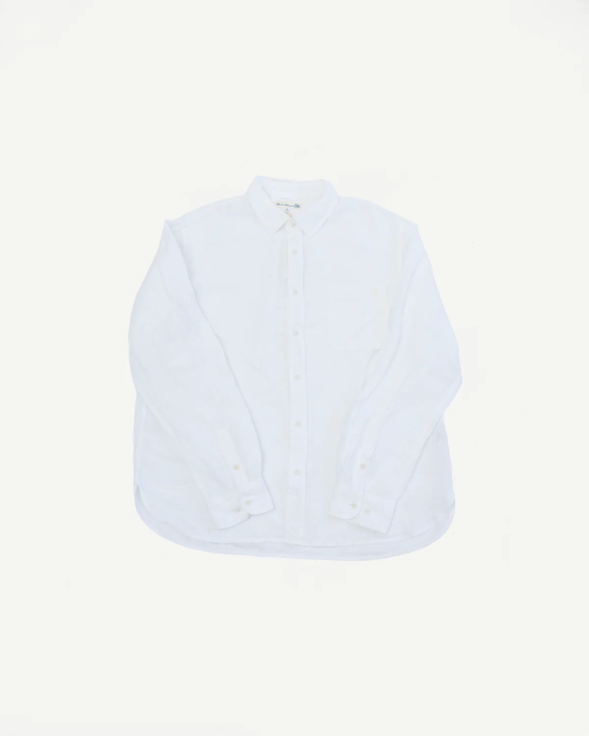 SHIRT20LI.01 - Organic Linen Long Sleeve Shirt - White