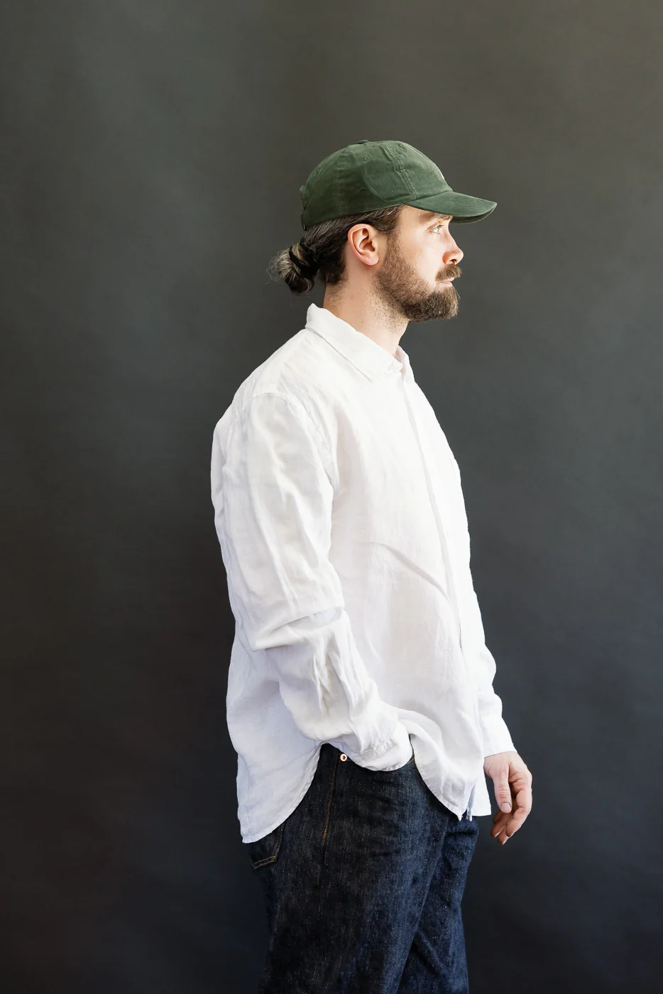 SHIRT20LI.01 - Organic Linen Long Sleeve Shirt - White - Image 10
