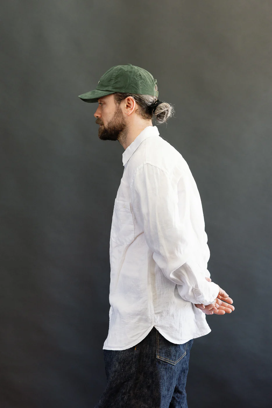 SHIRT20LI.01 - Organic Linen Long Sleeve Shirt - White - Image 12