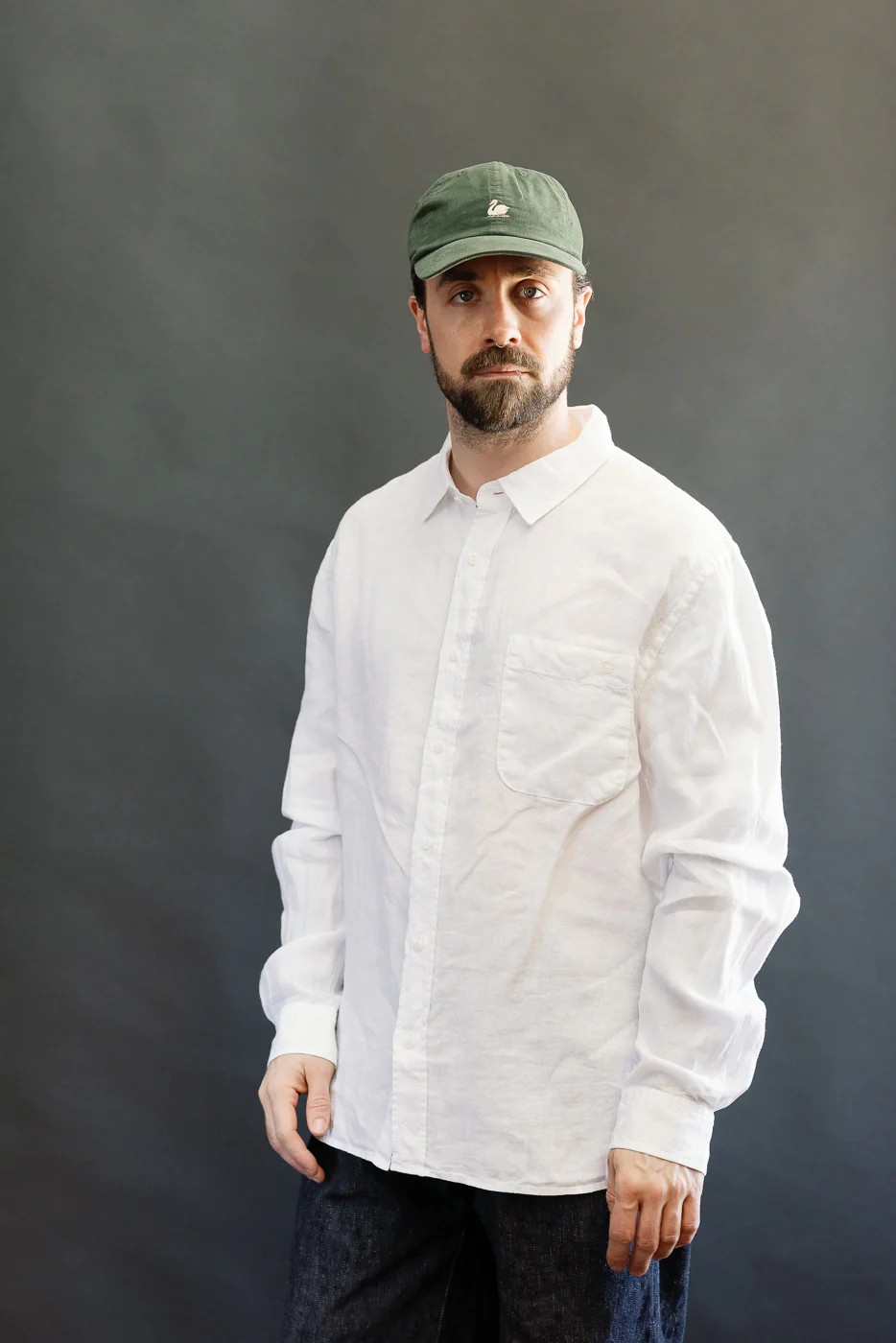 SHIRT20LI.01 - Organic Linen Long Sleeve Shirt - White - Image 13
