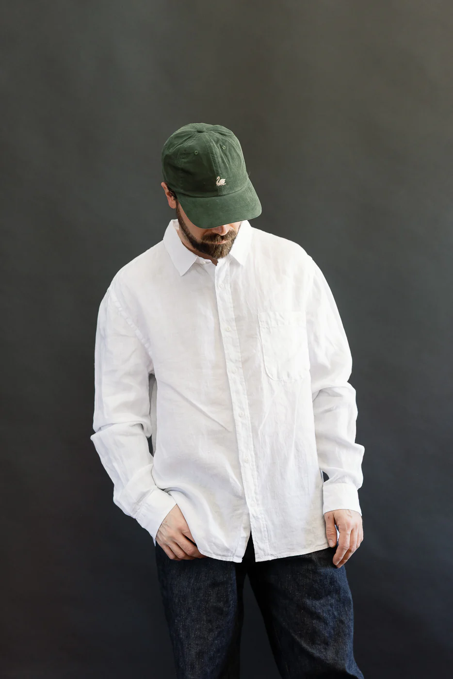 SHIRT20LI.01 - Organic Linen Long Sleeve Shirt - White - Image 14