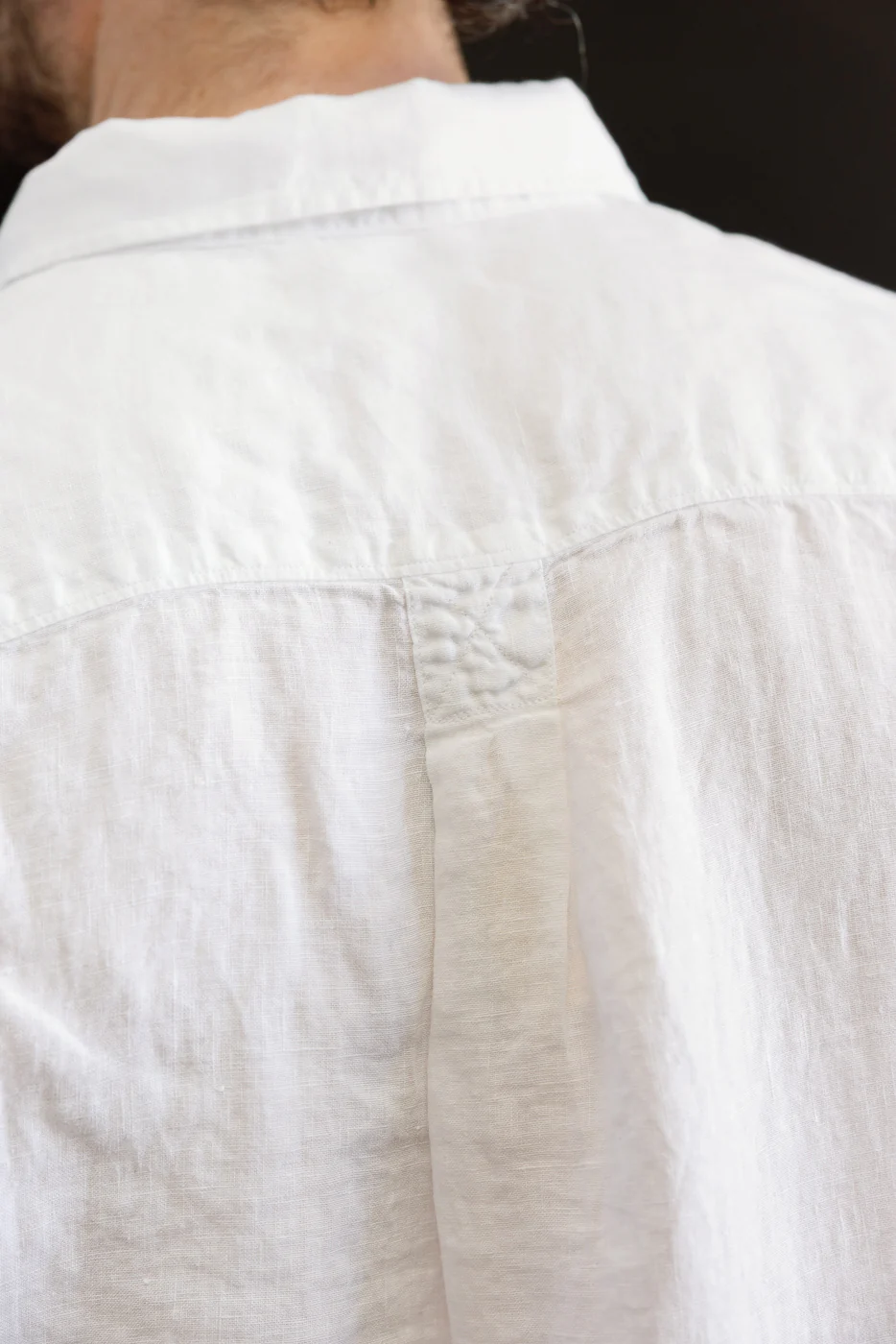 SHIRT20LI.01 - Organic Linen Long Sleeve Shirt - White - Image 18