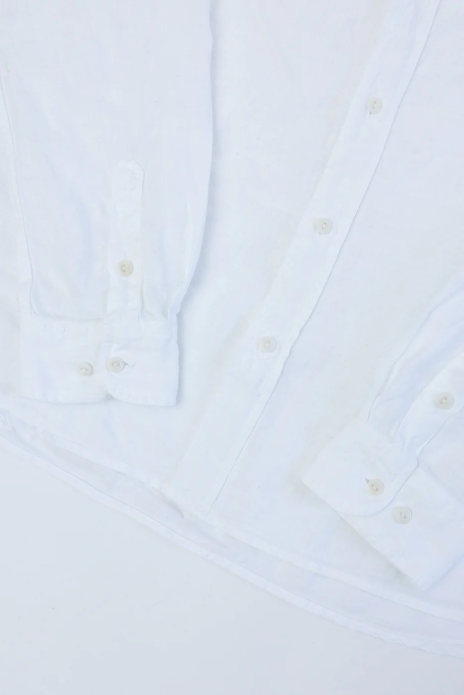 SHIRT20LI.01 - Organic Linen Long Sleeve Shirt - White - Image 4