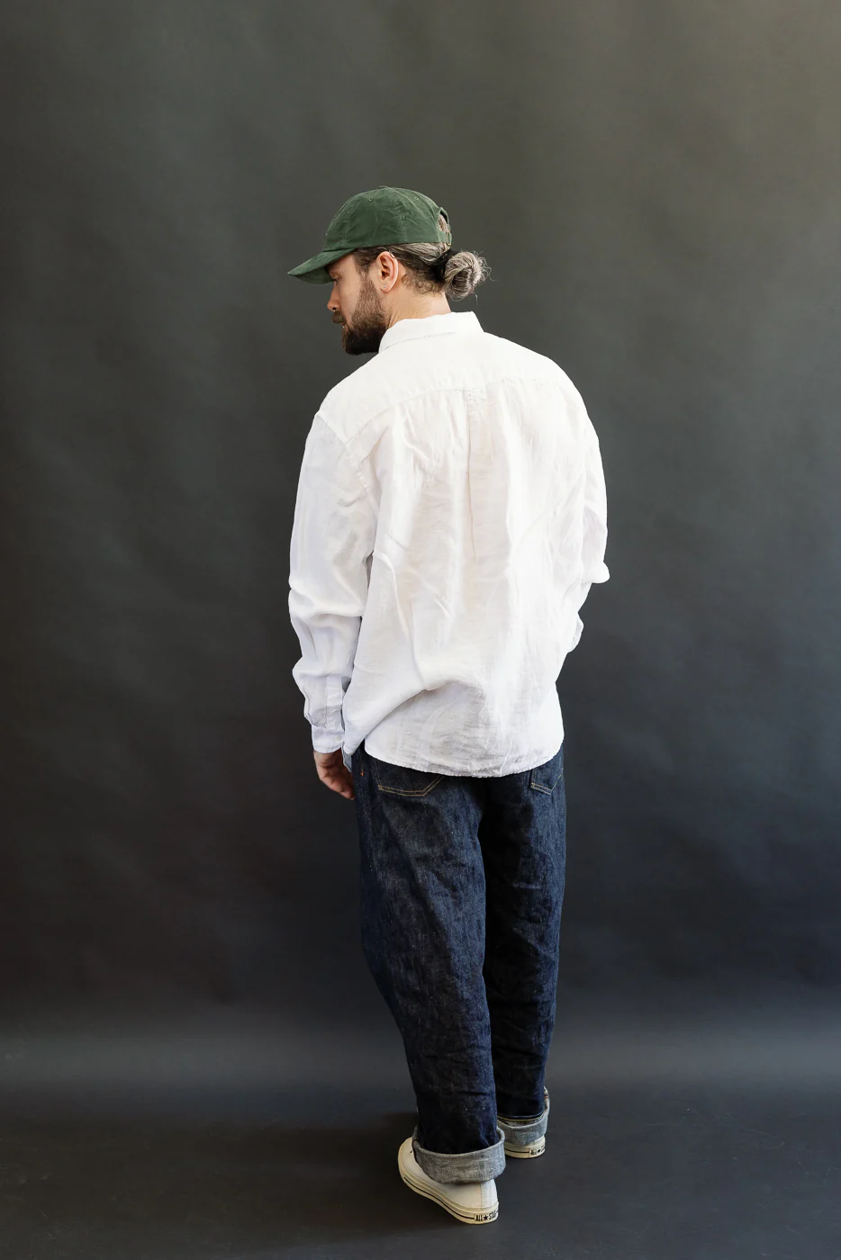 SHIRT20LI.01 - Organic Linen Long Sleeve Shirt - White - Image 8