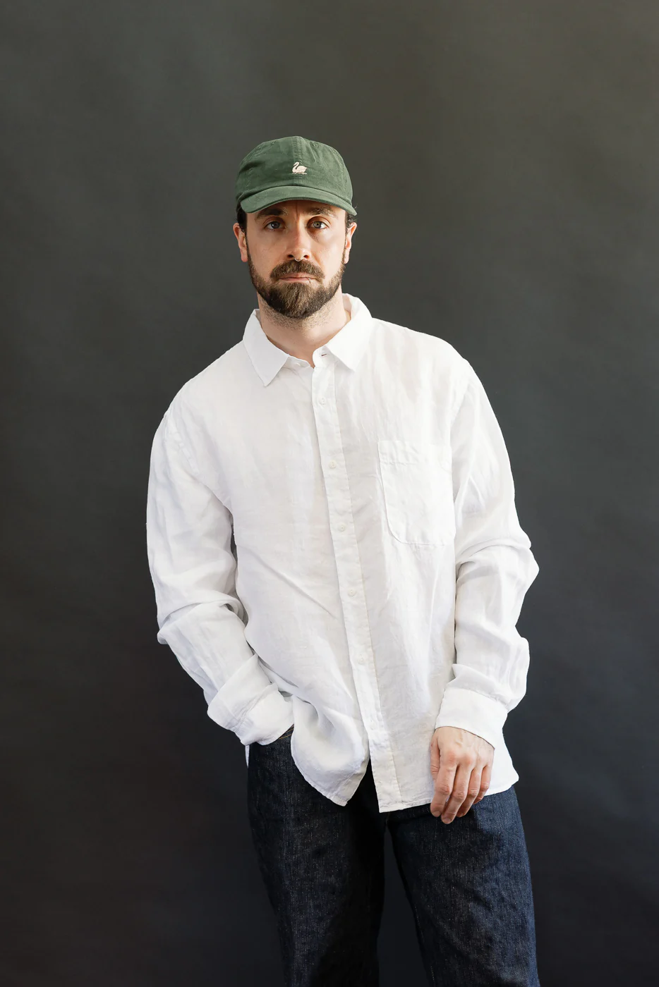 SHIRT20LI.01 - Organic Linen Long Sleeve Shirt - White - Image 9