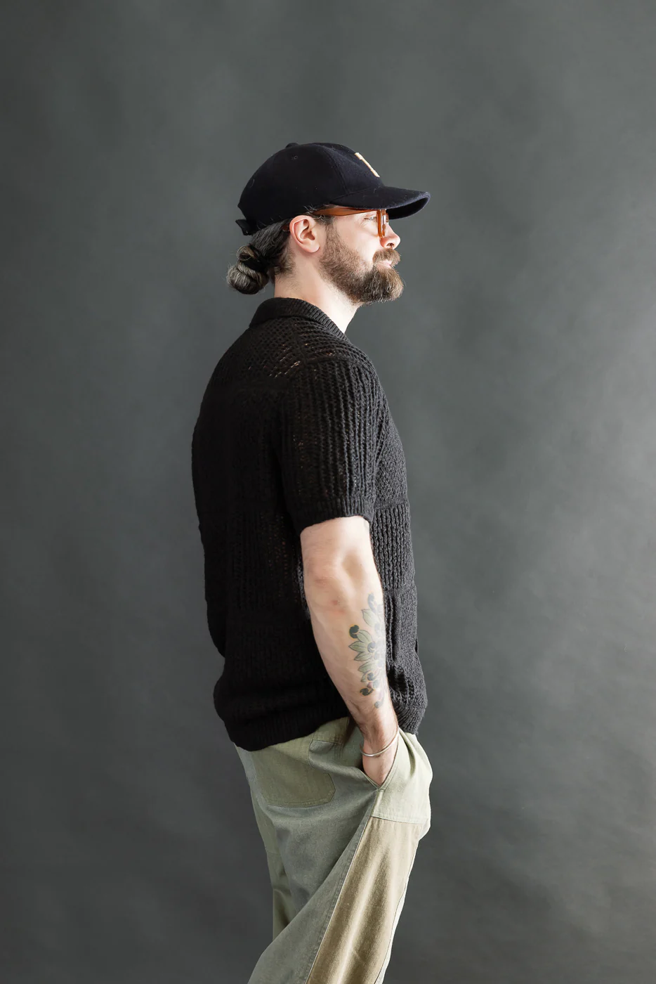 Short Sleeve Knit Shirt - Black De Stijl - Image 11