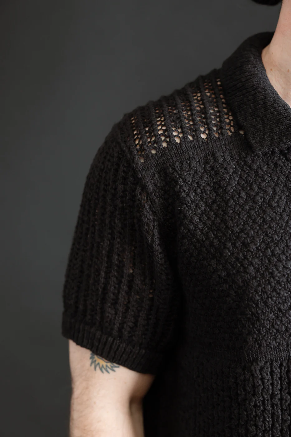 Short Sleeve Knit Shirt - Black De Stijl - Image 18