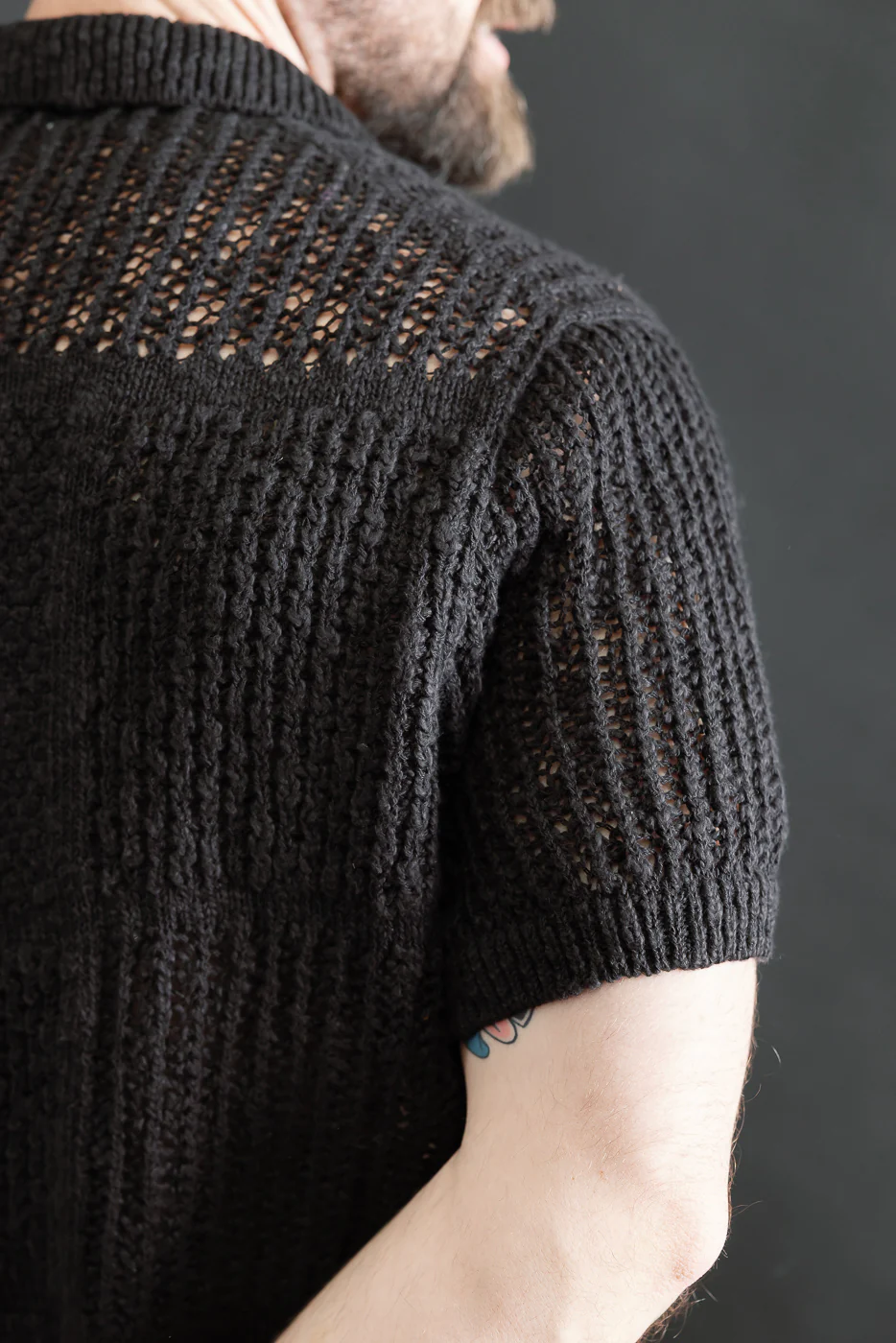 Short Sleeve Knit Shirt - Black De Stijl - Image 19