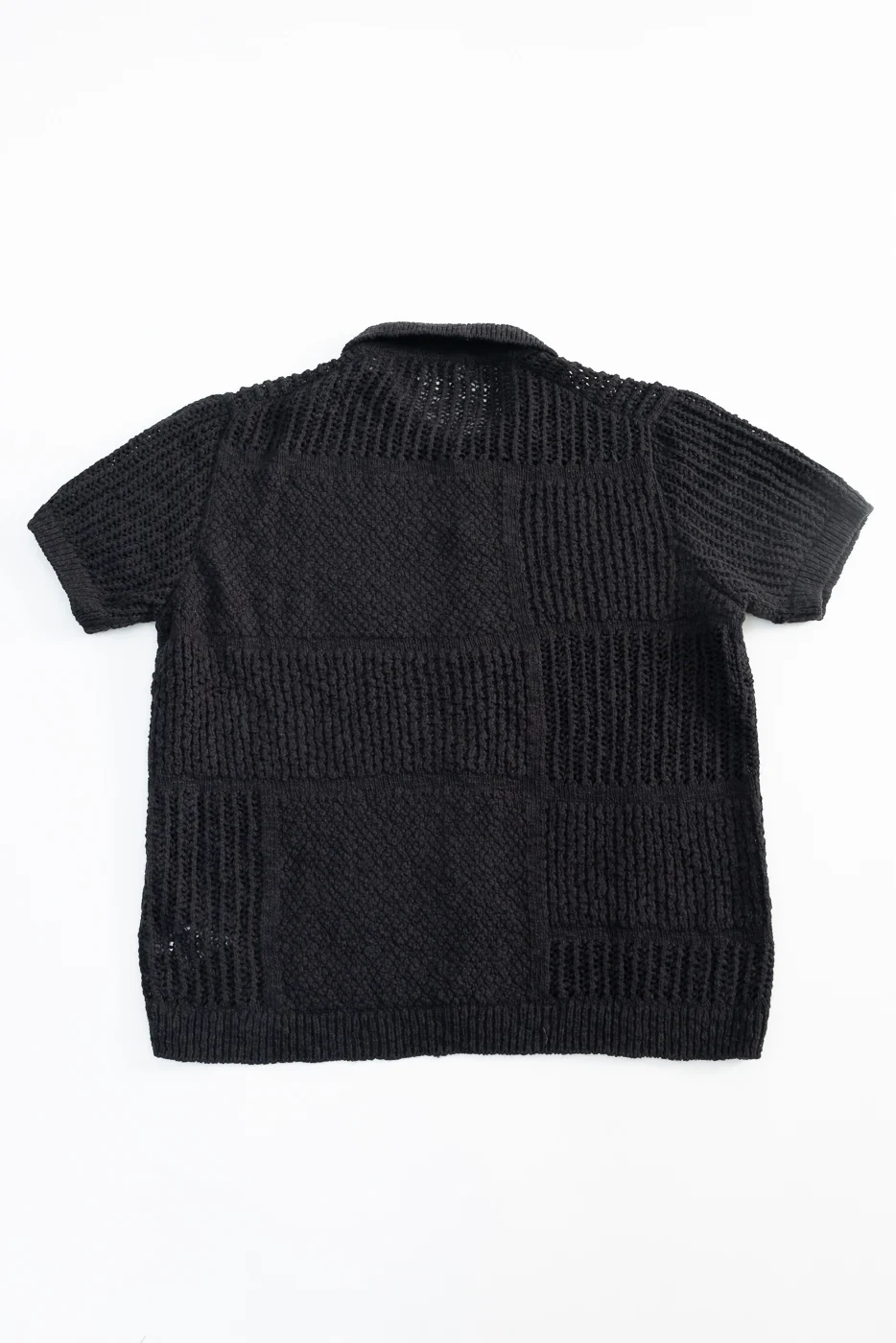Short Sleeve Knit Shirt - Black De Stijl - Image 5