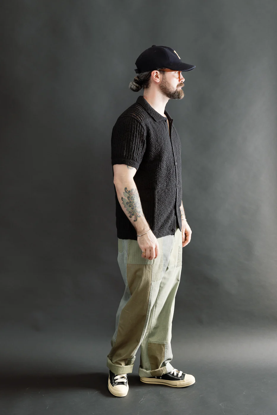 Short Sleeve Knit Shirt - Black De Stijl - Image 7