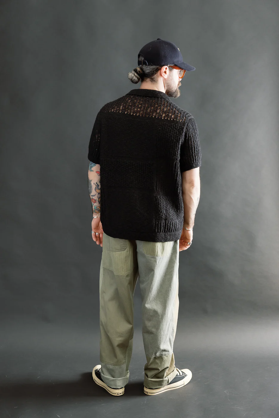Short Sleeve Knit Shirt - Black De Stijl - Image 8