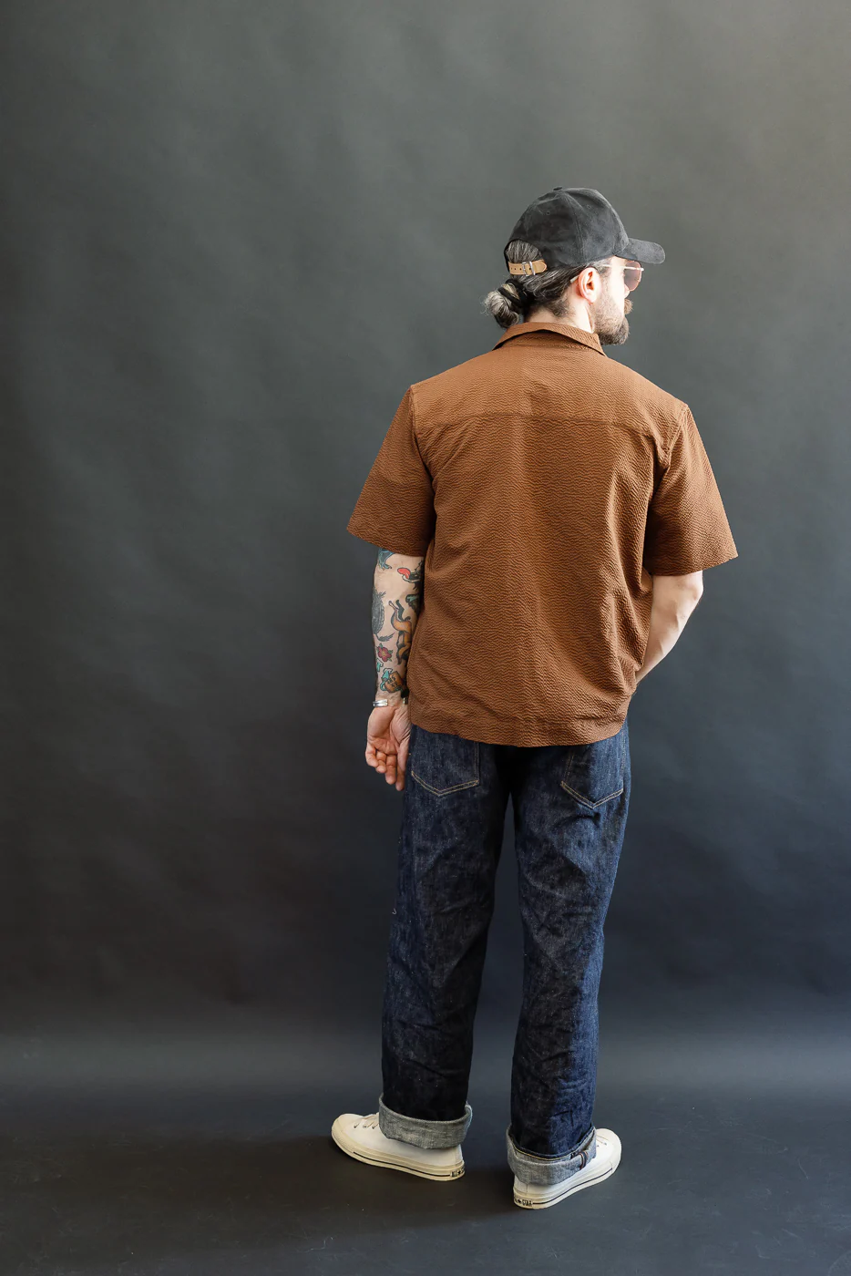 Short Sleeve Loop Shirt - Cinnamon Seersucker - Image 10