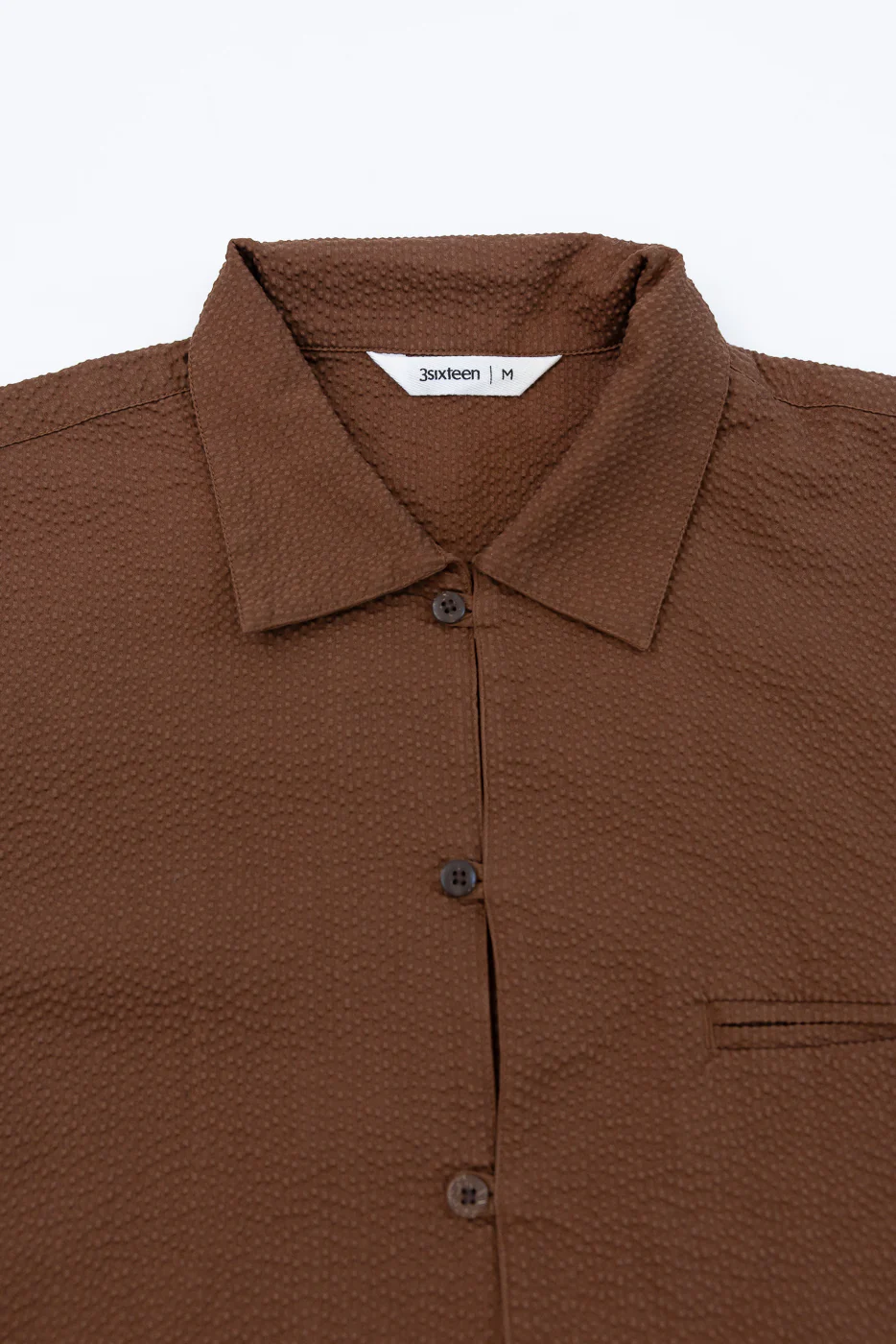 Short Sleeve Loop Shirt - Cinnamon Seersucker - Image 2