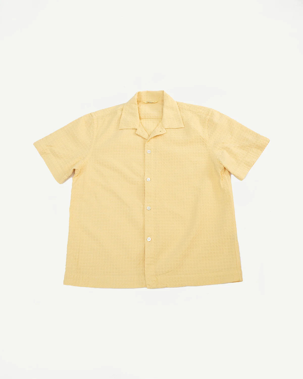 Short Sleeve Resort Shirt Geo Weave - Sunflower