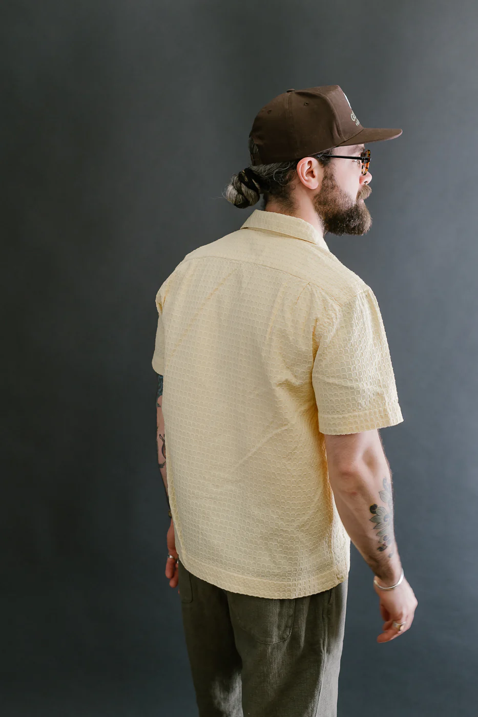 Short Sleeve Resort Shirt Geo Weave - Sunflower - Image 11