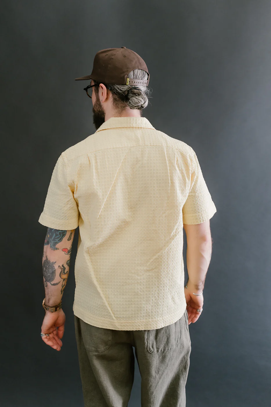 Short Sleeve Resort Shirt Geo Weave - Sunflower - Image 12