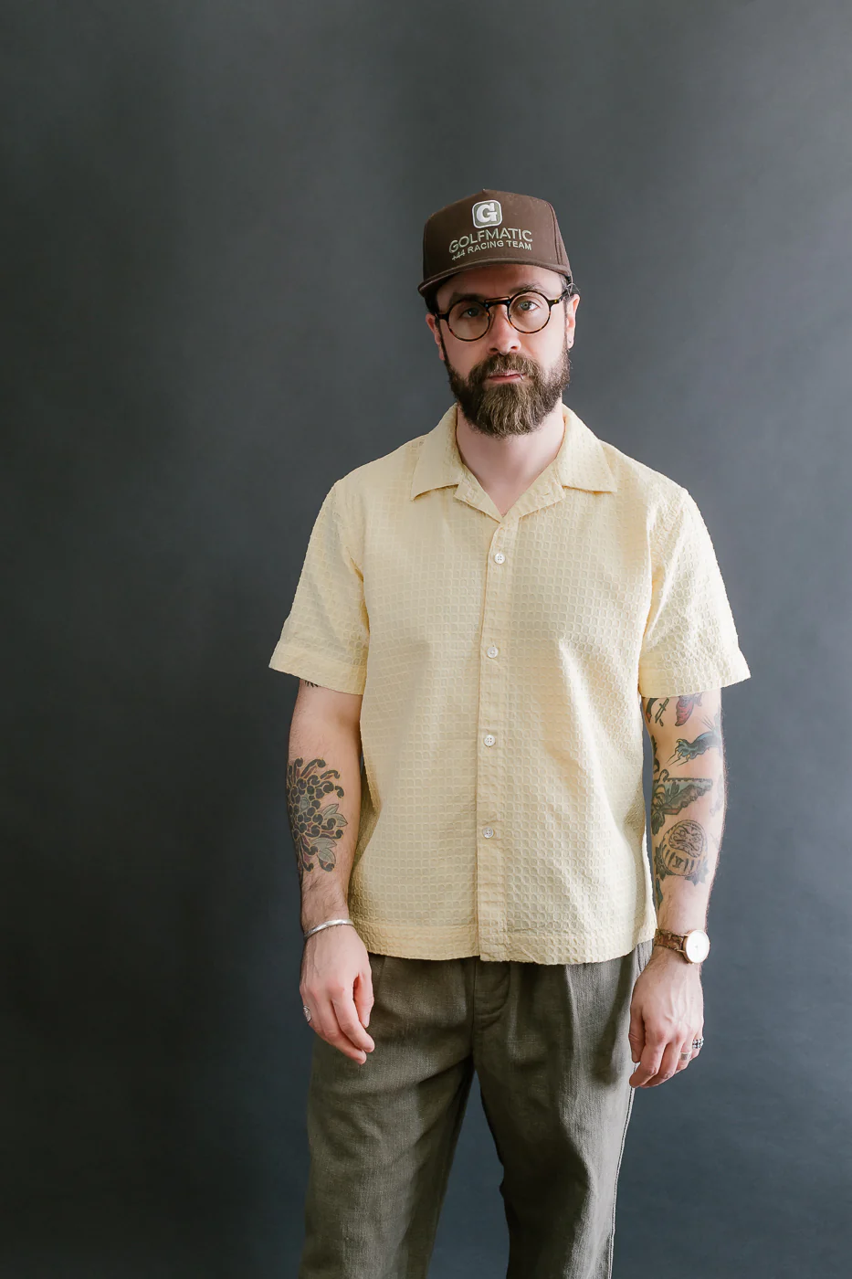 Short Sleeve Resort Shirt Geo Weave - Sunflower - Image 14
