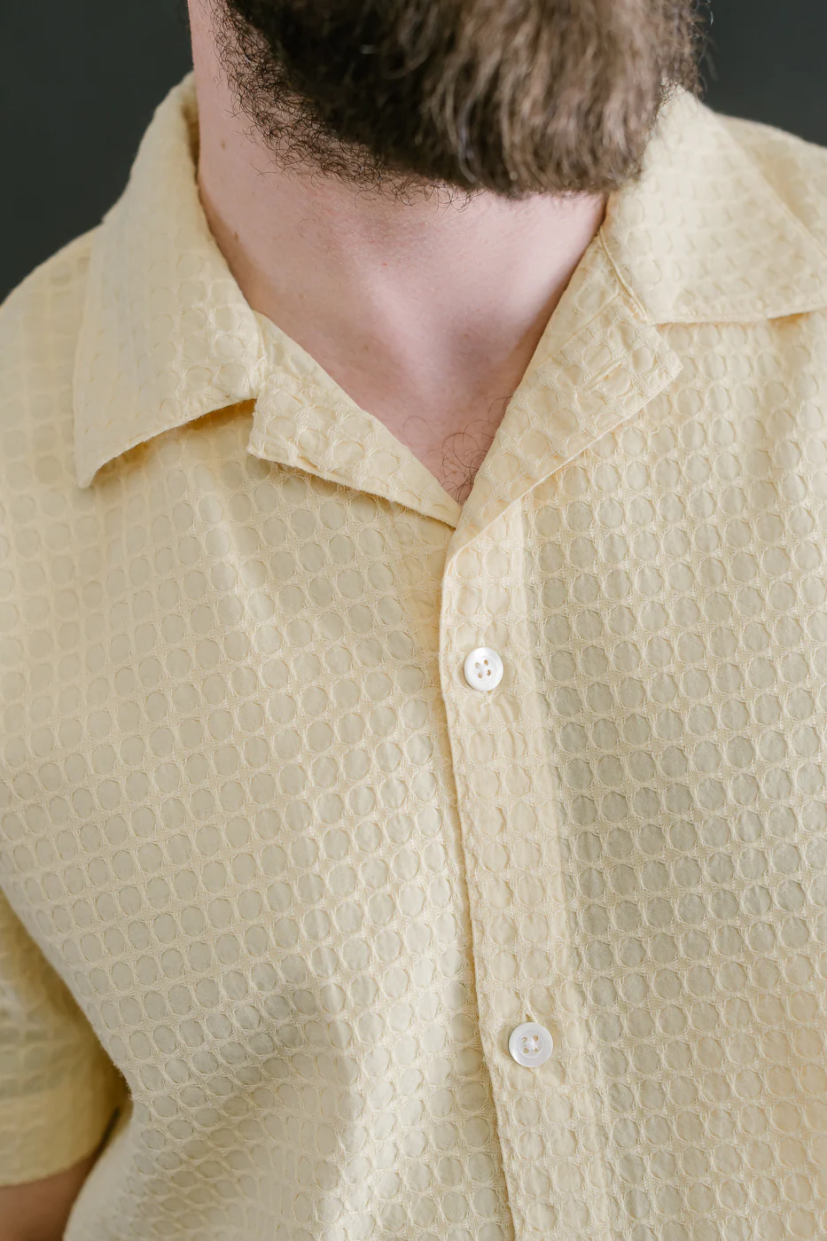 Short Sleeve Resort Shirt Geo Weave - Sunflower - Image 15