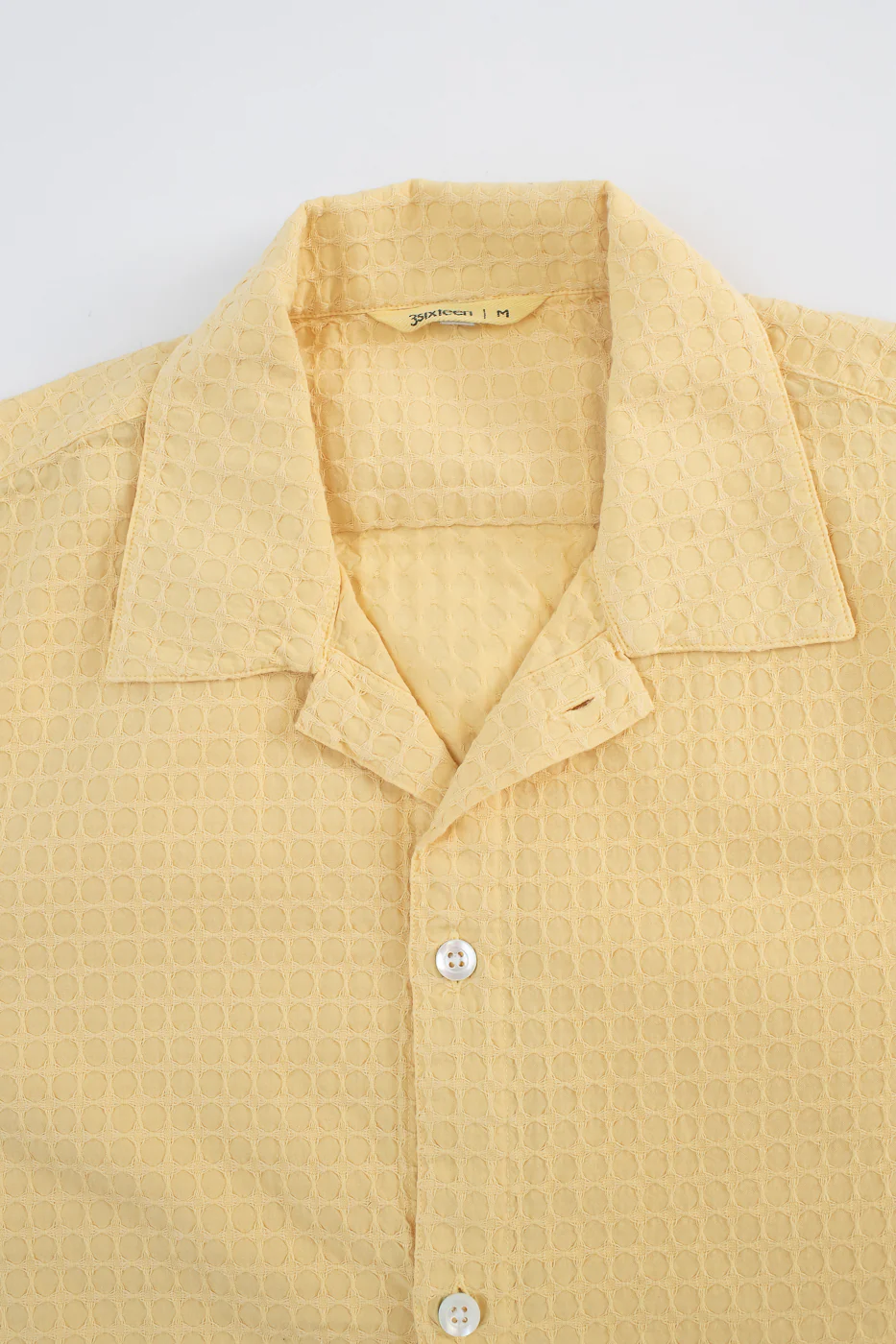 Short Sleeve Resort Shirt Geo Weave - Sunflower - Image 2