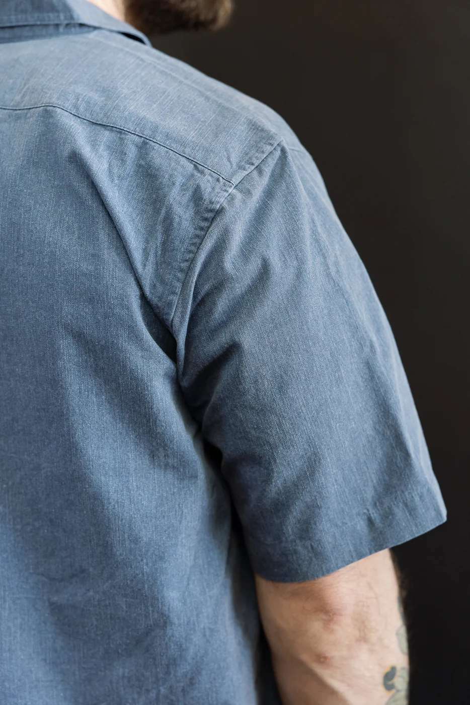 Short Sleeve Work Shirt - Blue Pigment Dye - Image 19