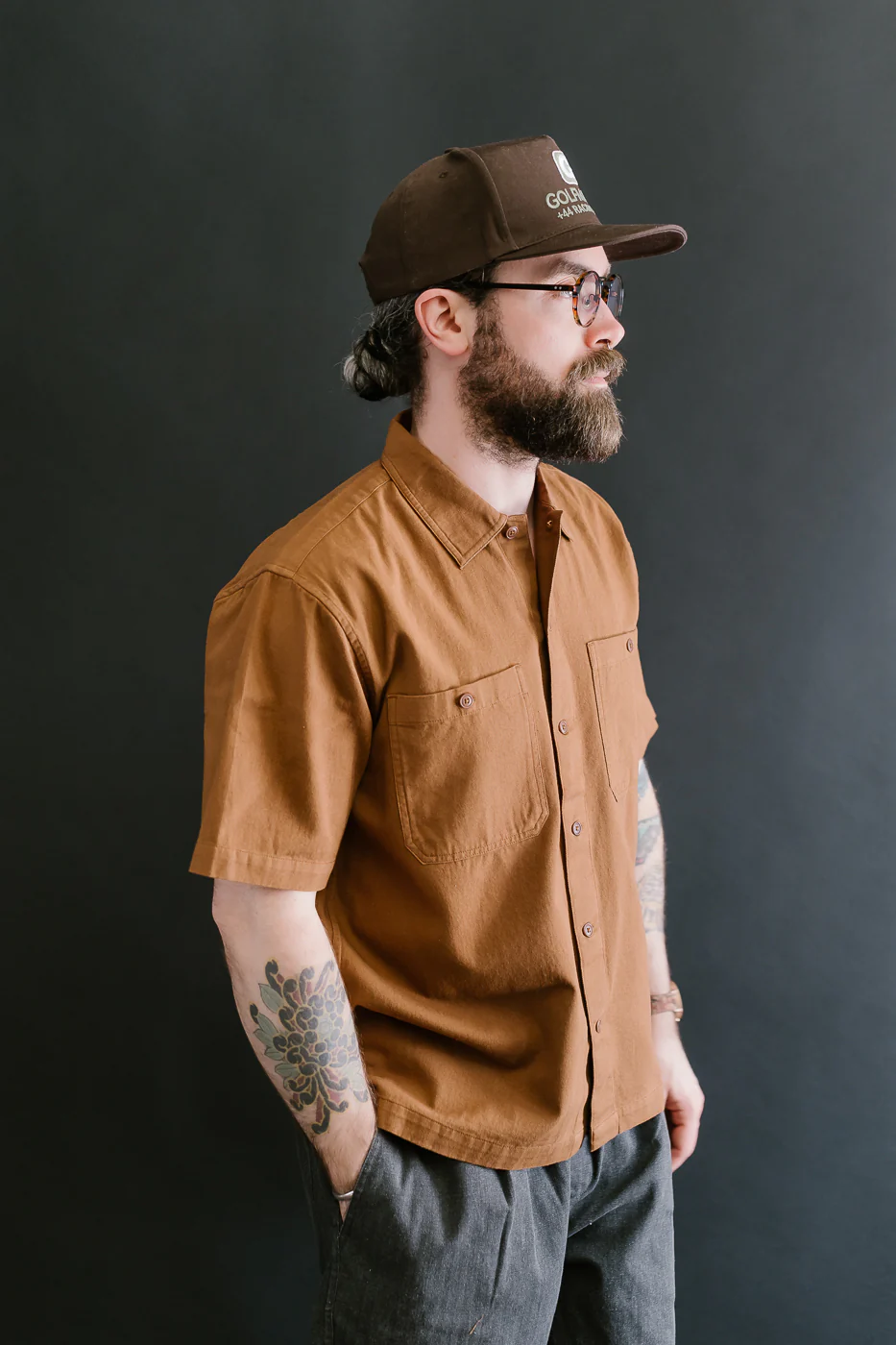 Short Sleeve Workshirt - Sandstone - Image 10