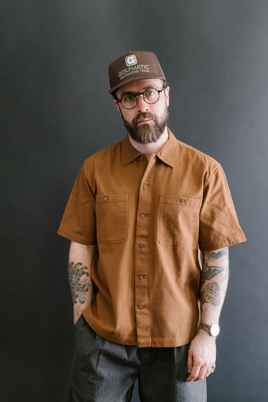 Short Sleeve Workshirt - Sandstone - Image 9