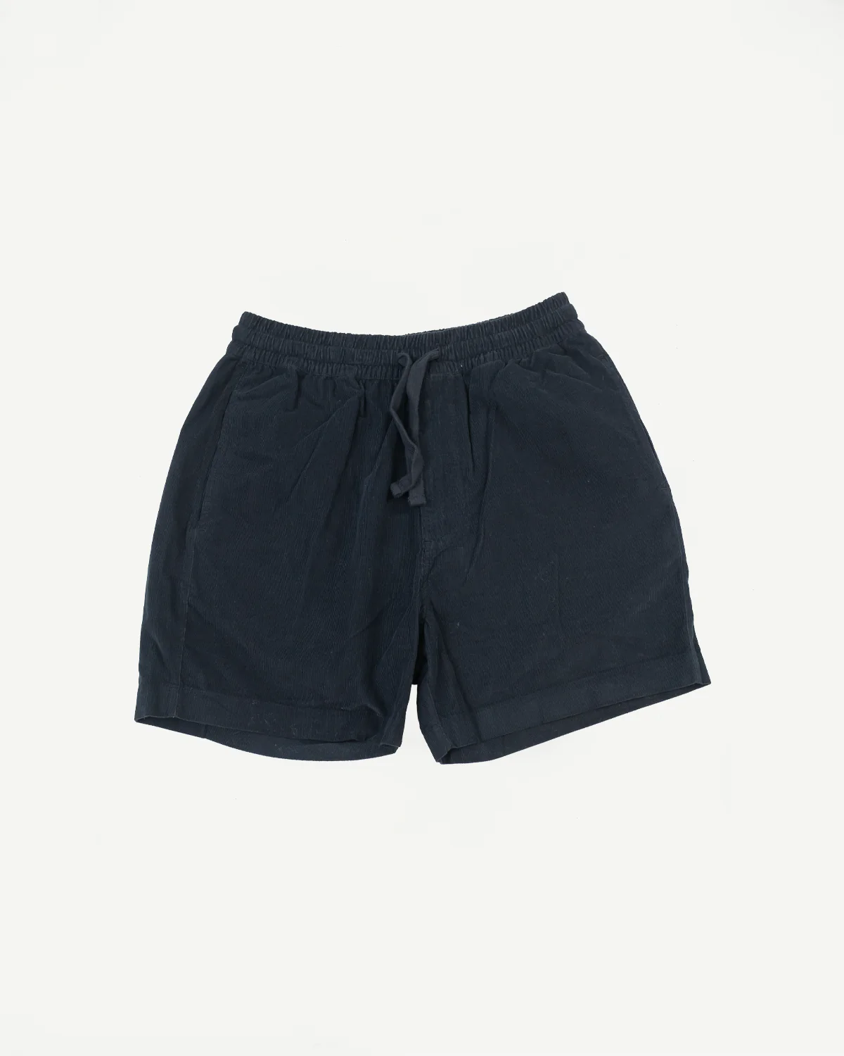 SHORTS02LC.99 - Organic Cotton Corduroy 5" Shorts - Deep Black