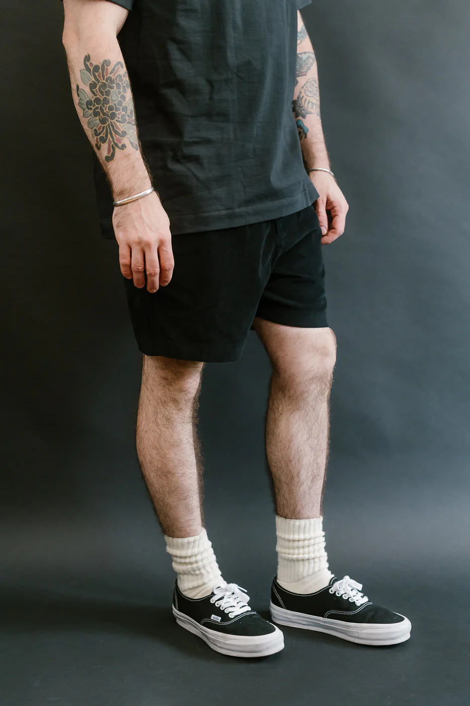 SHORTS02LC.99 - Organic Cotton Corduroy 5" Shorts - Deep Black - Image 10