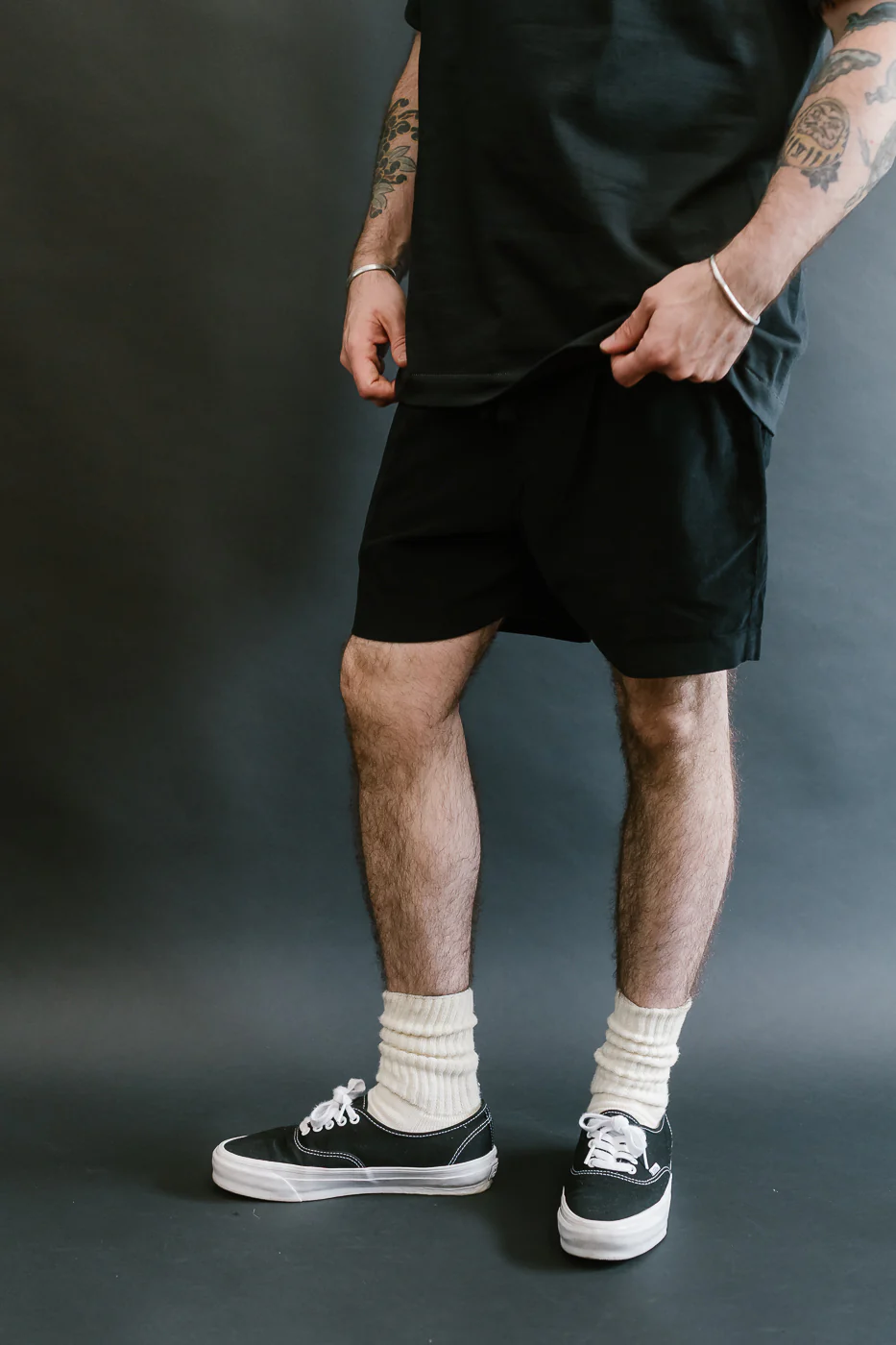 SHORTS02LC.99 - Organic Cotton Corduroy 5" Shorts - Deep Black - Image 13