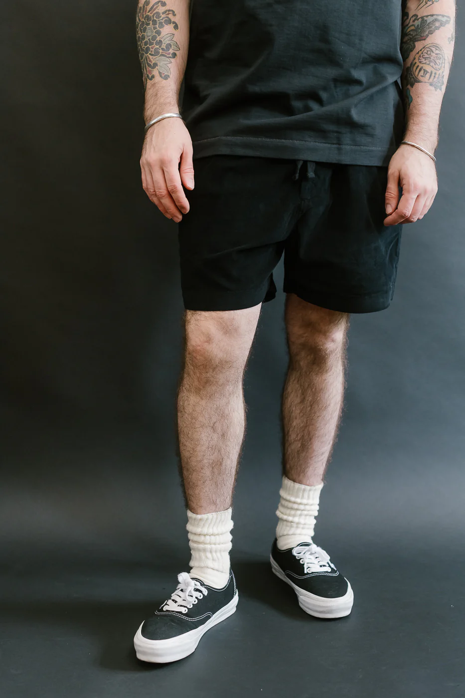 SHORTS02LC.99 - Organic Cotton Corduroy 5" Shorts - Deep Black - Image 9