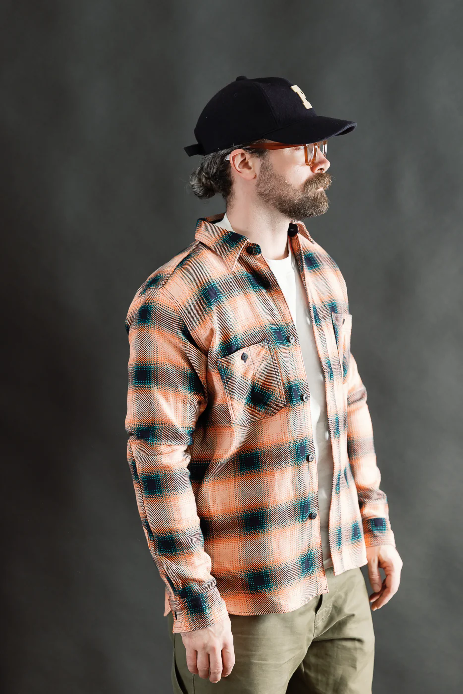 SIN25-01W - Heavy Indigo Flannel - Pink - Image 10