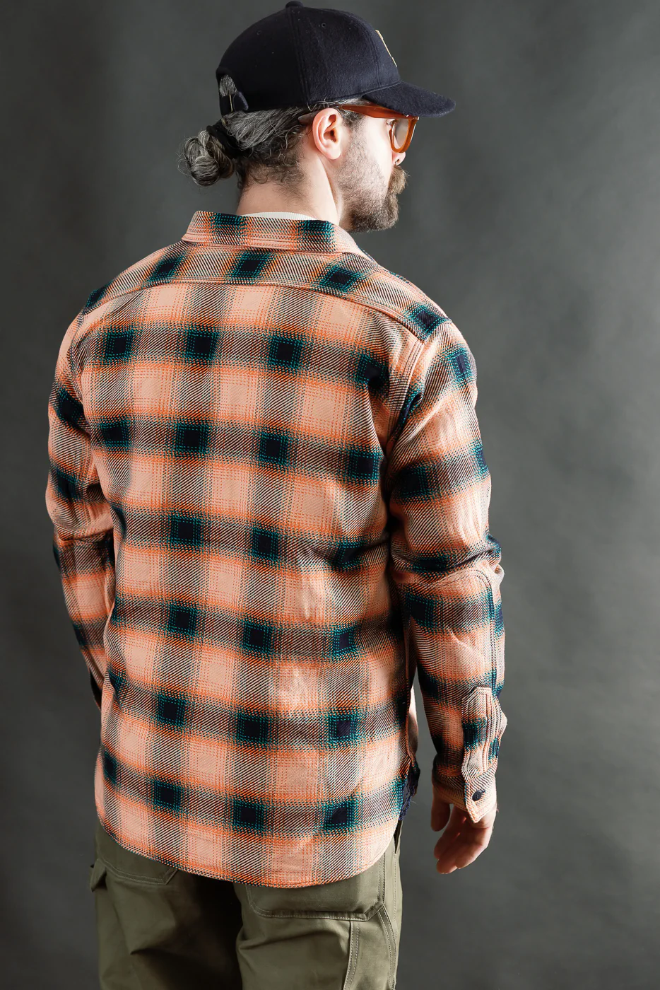 SIN25-01W - Heavy Indigo Flannel - Pink - Image 11