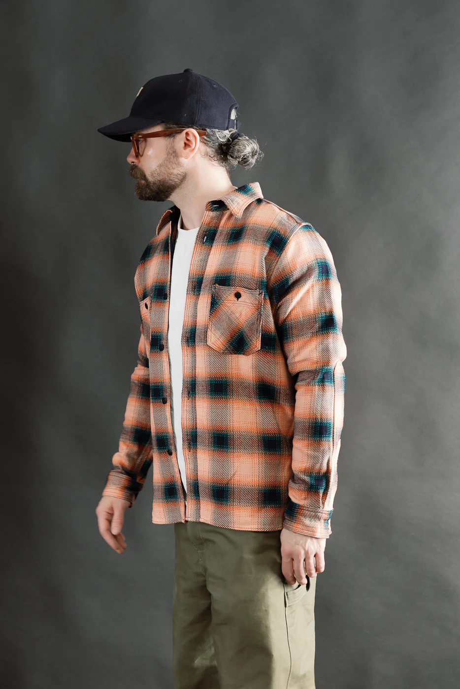 SIN25-01W - Heavy Indigo Flannel - Pink - Image 13