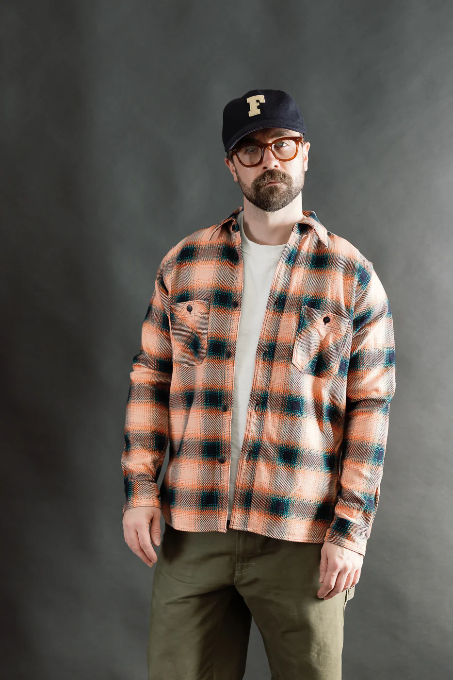 SIN25-01W - Heavy Indigo Flannel - Pink - Image 14