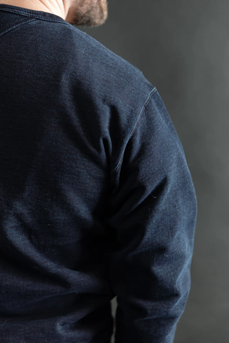 SIS25-101 - Overdyed Sweatshirt - Kakishibu Indigo - Image 17