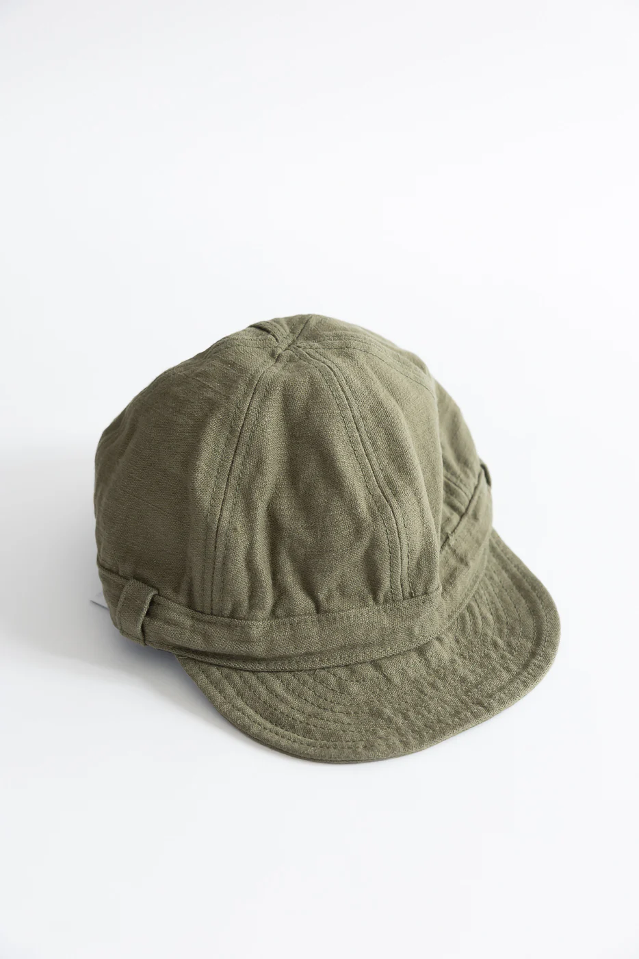 SJ201WC-52BP - 15oz - Heavy Back Satin Workman's Cap - Olive - Image 5