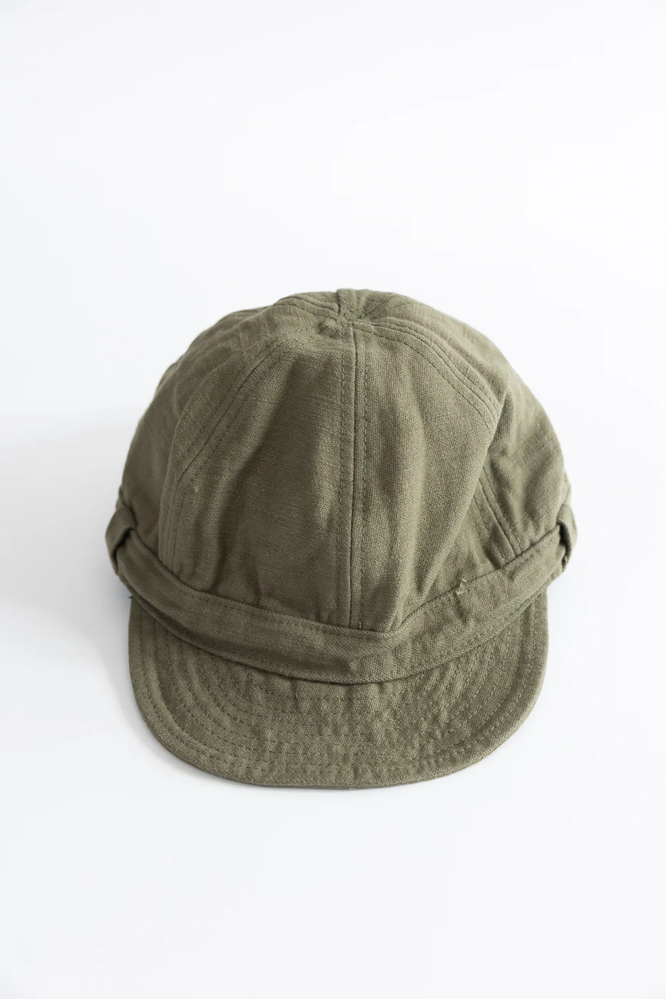 SJ201WC-52BP - 15oz - Heavy Back Satin Workman's Cap - Olive - Image 6