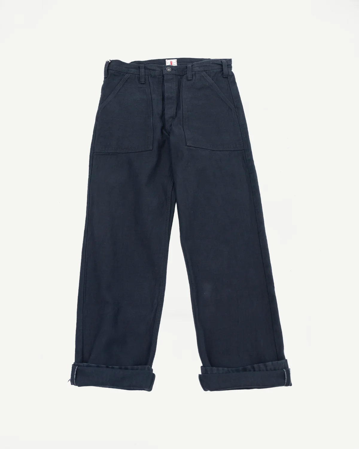 SJ52BK - Back Satin Selvedge Baker Pants - Black