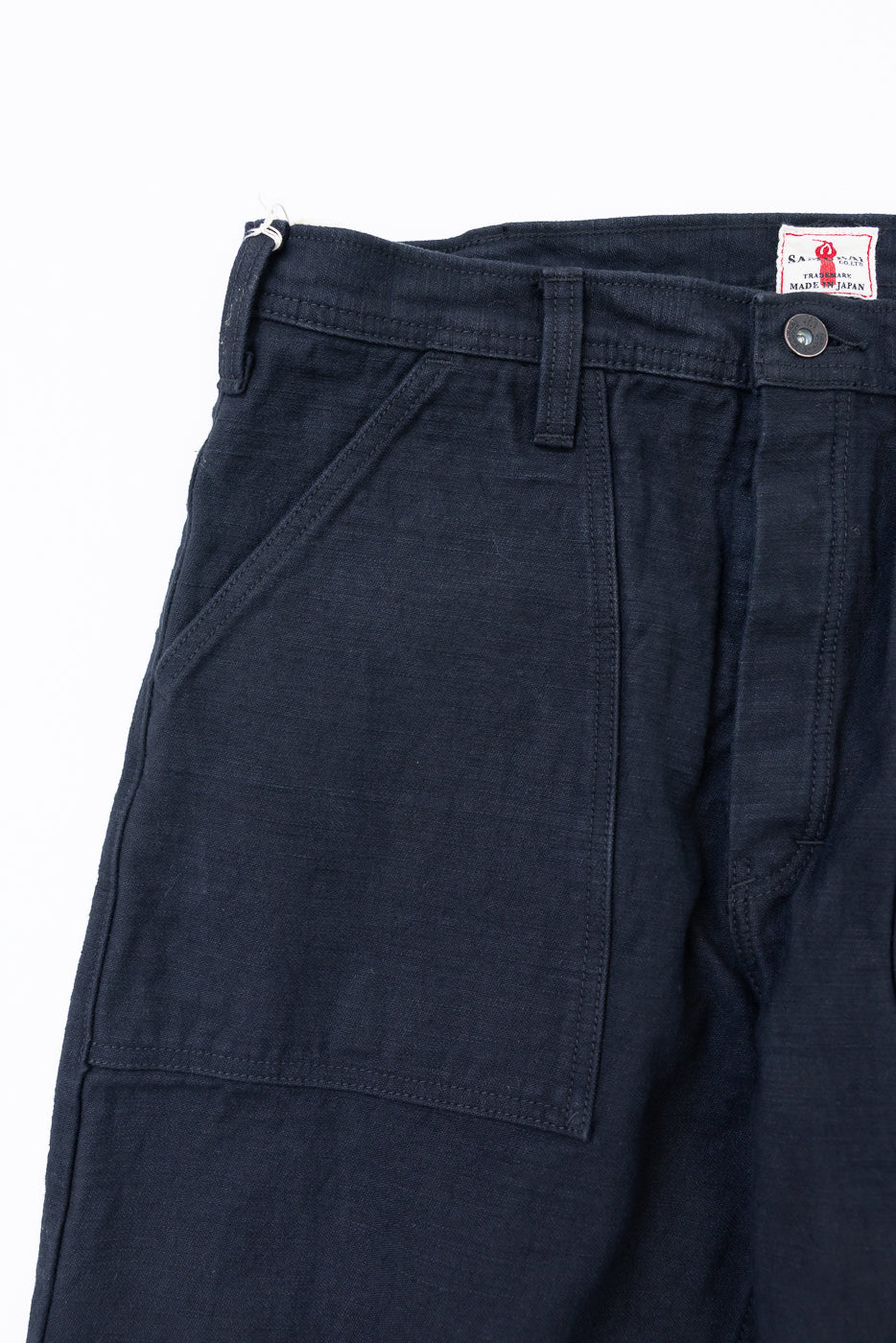 SJ52BK - Back Satin Selvedge Baker Pants - Black - Image 4
