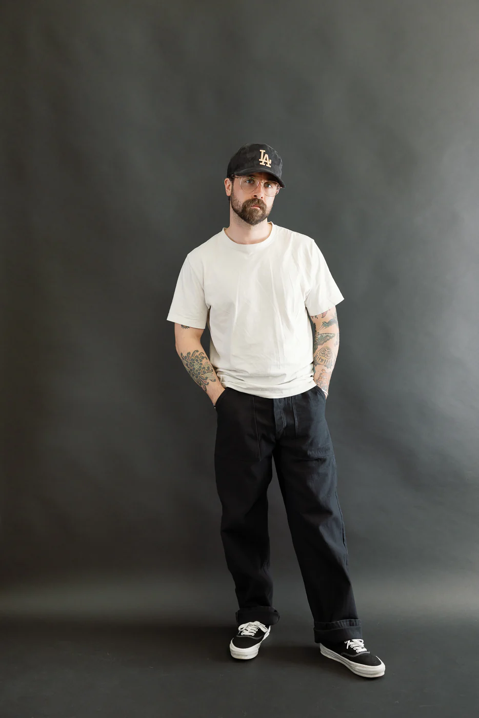 SJ52BK - Back Satin Selvedge Baker Pants - Black - Image 7