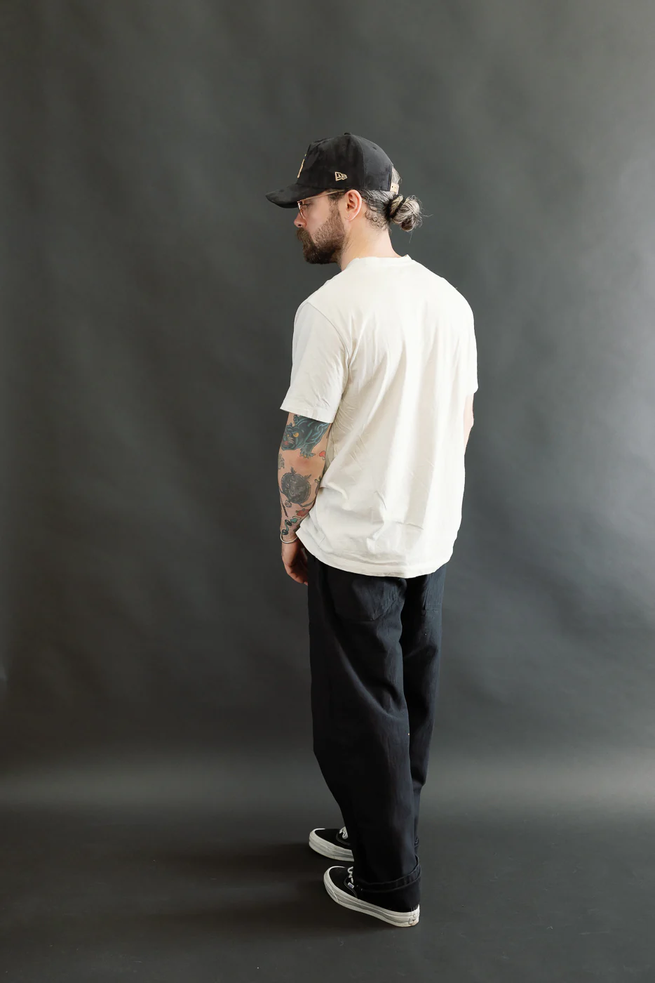 SJ52BK - Back Satin Selvedge Baker Pants - Black - Image 9