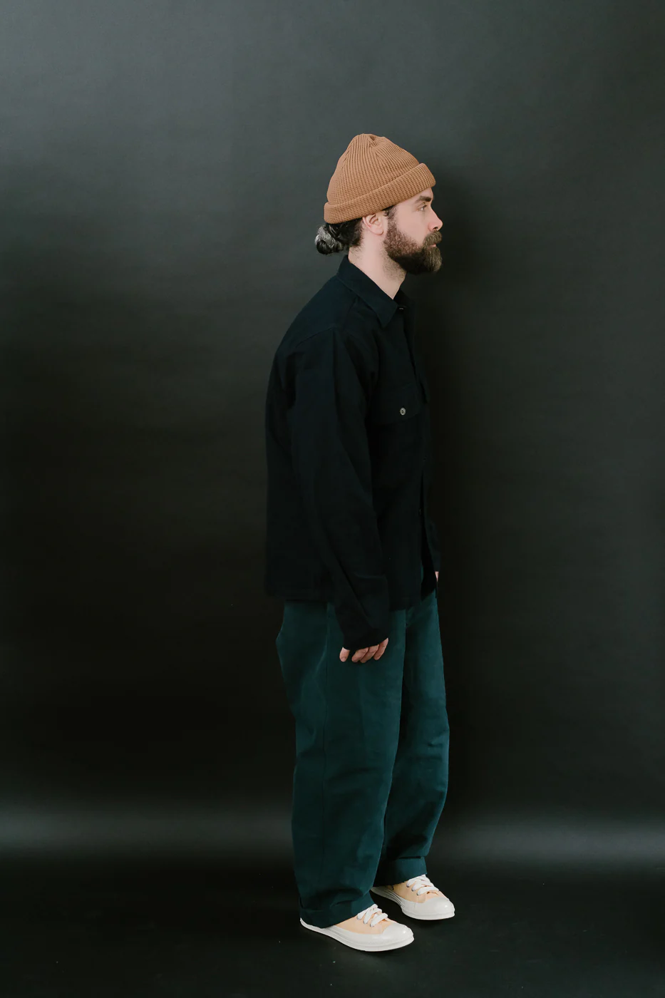 SJAS24-ARW - Cotton Ripstop "Kokiran" Military Shirt - Natural Indigo x Indigo - Image 7
