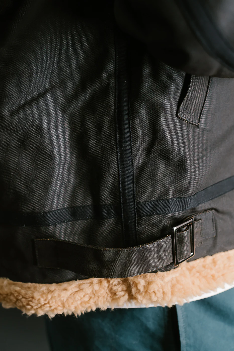 SJBJ24 - Waxed Heavy Duck B-3 Bomber Jacket - Black - Image 22