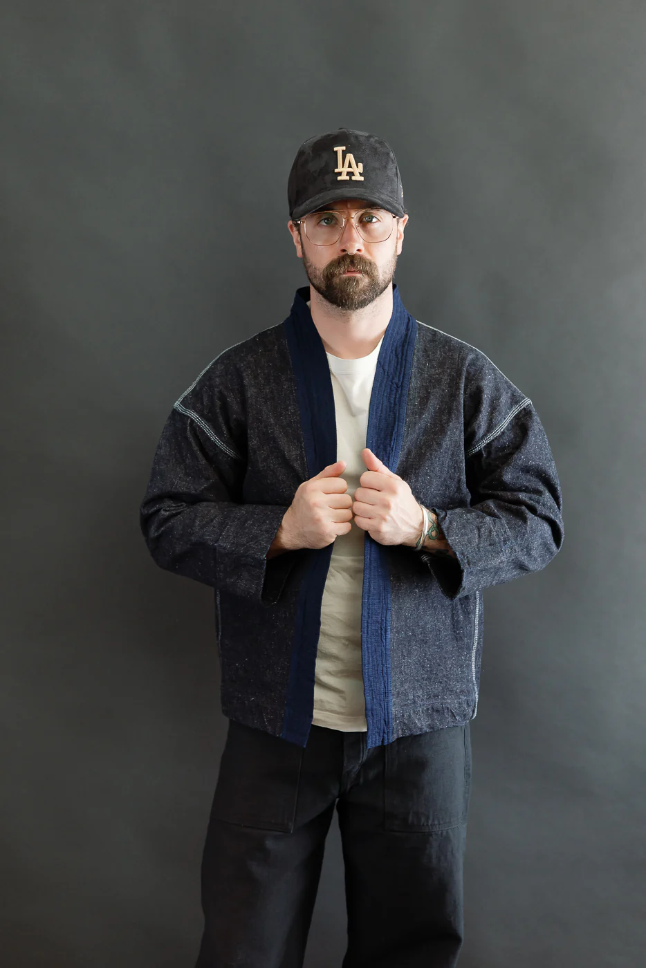 SJDH25-H - 17oz Zero Plus Denim - Happi Coat - Image 8