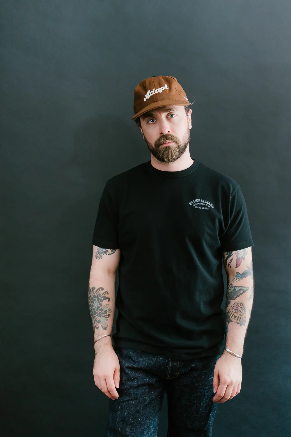 SJST24-105 - "Aged Cotton" Inlay Printed Tee - Black - Image 11
