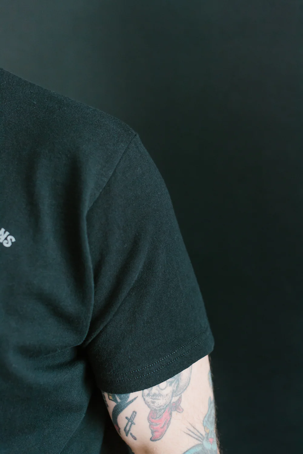 SJST24-105 - "Aged Cotton" Inlay Printed Tee - Black - Image 21